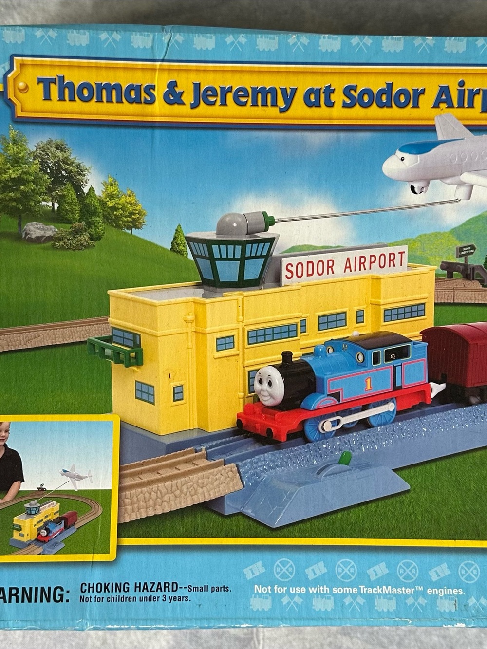 Vintage Thomas & Friends Sodor Airport Playset - Yellow & Blue